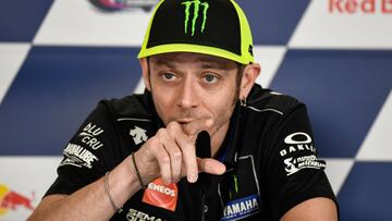 Valentino Rossi en la rueda de prensa de Austin.