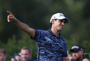 Matteo Manassero reacts during the third round