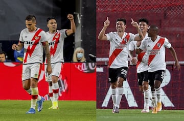 La relaci¨®n entre el Rayo Vallecano y el River Plate radica en la camiseta. El equipo vallecano vest¨ªa de blanco en sus primeros a?os, sin embargo, tras un acuerdo con el Atl¨¦tico de Madrid, el equipo colchonero solicit¨® que la indumentaria no fuera como la de su rival. De esta forma, el club de Vallecas decidi¨® colocar una franja diagonal al estilo del equipo argentino. River estaba atravesando un buen momento y era muy conocido en Europa. River y Rayo est¨¢n unidos por La Franja.