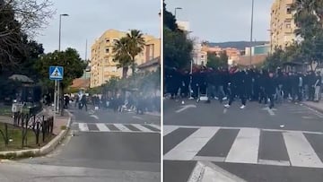 Batalla campal entre los ultras del Frente Atlético y Frente Bokerón