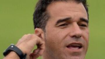 Luis García Plaza en un entrenamiento del Getafe.