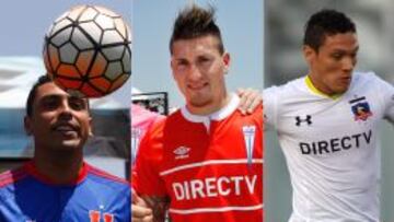 Gonzalo Jara (Universidad de Chile), Nicolás Castillo (Universidad Católica), Javier Reina (Colo Colo).