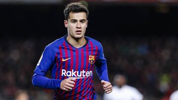 El jugador brasileño del Barcelona, Phillipe Coutinho, durante un partido.