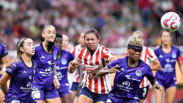Sinoxolo Cesane of Mazatlan during the 3rd round match between Guadalajara and Mazatlan FC as part of the Liga BBVA MX Femenil, Torneo Apertura 2024 at Akron Stadium on September 19, 2024 in Guadalajara, Jalisco, Mexico.