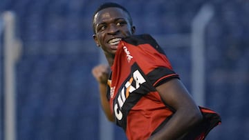 Vinicius debuta con Flamengo ante la mirada del Real Madrid