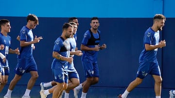 Pablo Chavarría, durante un entrenamiento.