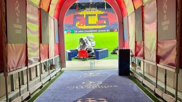 Túnel de vestuarios del Stadion Salzburg.
