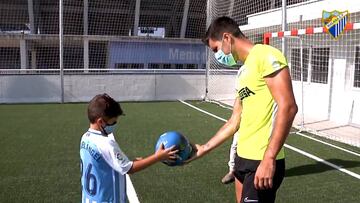 El precioso gesto del Málaga con el pequeño Miguel Ángel