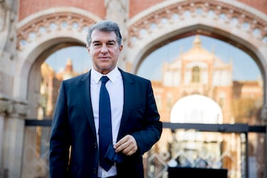 Joan Laporta, presenta su candidatura a la presidencia del Barcelona tras la dimisión de Josep María Bartomeu.