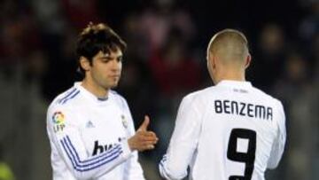 <b>SIMBÓLICO. </b>Kaká saltó al campo en Getafe sustituyendo a Benzema.