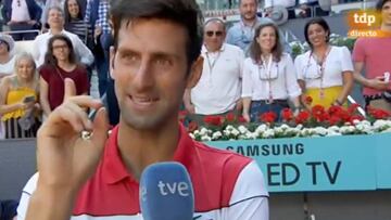 La respuesta de Djokovic con la que se ganó la ovación de la Caja Mágica