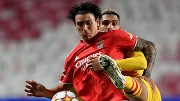 Darwin N&uacute;&ntilde;ez, en el Benfica-Barcelona de Champions