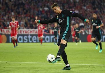 Cristiano Ronaldo scores - but his goal is disallowed for handball.