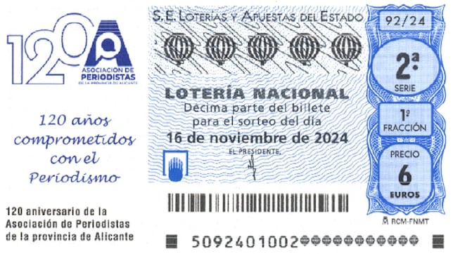 Lotería Nacional: comprobar los resultados del sorteo de hoy, sábado 16 de noviembre