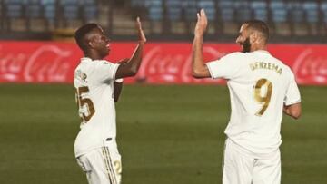Vinicius y Benzema.