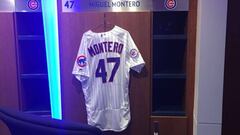 Miguel Montero, catcher de los Chicago Cubs, comparte una imagen de su taquilla del espectacular nuevo vestuario del equipo.