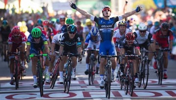 Gianni Meersman logró su primera victoria en una Grande en la Vuelta a España 2016 (Baiona).