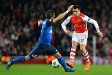 Arsenal y Alexis Sánchez recibieron a Monaco en el partido 500 del chileno.