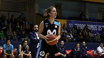 Mariana González, durante un partido de la pasada temporada con el Movistar Estudiantes.