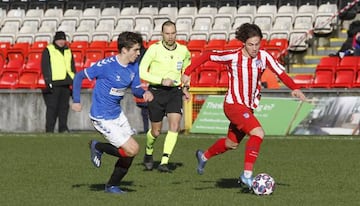 Rodrigo Riquelme durante el partido contra el Rangers.