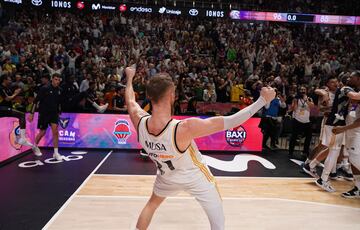 Dzanan Musa celebra la victoria tras ganar al conjunto azulgrana 96-85.