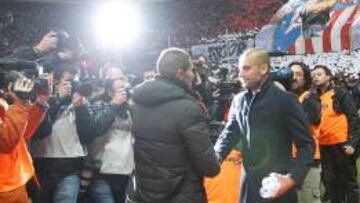 Guardiola como entrenador ante el Atleti: 8 victorias y 2 derrotas