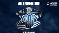 Johan Rojas, nuevo jugador de Monterrey.