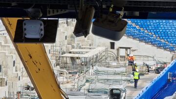 Avance de las obras del nuevo Santiago Bernabéu. 