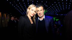 Figo y su esposa, en los Laureus.