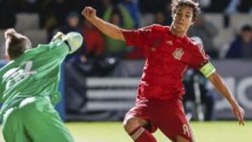 &Oacute;liver luci&oacute; el brazalete de capit&aacute;n ante Noruega.
 