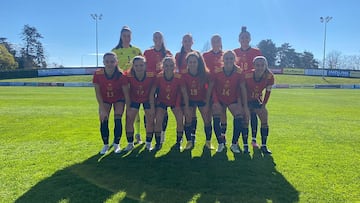 Once inicial de la Selección española Sub-19 femenina frente a Bielorrusia.