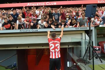 La presentación de Ander Herrera en su vuelta a San Mamés