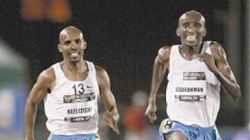 <b>ESFUERZO. </b>Abdirahman (derecha) se impone a Keflezighi.