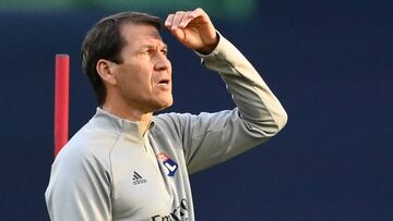 Soccer Football - Champions League - Olympique Lyonnais Training - Estadio Jose Alvalade, Lisbon, Portugal - August 14, 2020  Olympique Lyonnais coach Rudi Garcia during training  Franck Fife/Pool via REUTERS