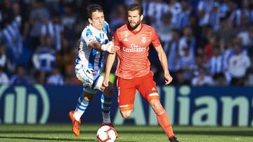 Nacho, en el Real Sociedad-Real Madrid.