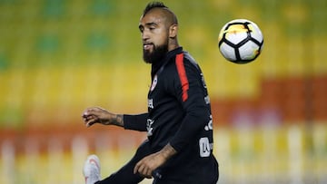 ****COBERTURA DISPONIBLE SOLO PARA CLIENTES ESPECIALMENTE ABONADOS*****  Futbol, entrenamiento de la seleccion chilena en Suwon.  El jugador de la seleccion chilena Arturo Vidal es fotografiado durante el entrenamiento realizado en el estadio Suwon World Cup el dia previo al partido amistoso frente a Corea del Sur en Suwon, Corea del Sur.  10/09/2018  Andres Pina/Photosport   Football, Chilean National team training session.  Chilean National team player Arturo Vidal is pictured during the training session held at the Suwon World Cup stadium the day before the friendly match against South Korea in Suwon, South Korea.  10/09/2018  Andres Pina/Photosport