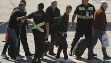 Mascherano y Messi llegaron ayer a La Serena, ciudad de concentración de Argentina. Fueron los últimos futbolistas en sumarse a la Copa América.