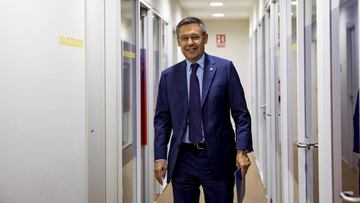 Josep Maria Bartomeu, en las oficinas del Bar&ccedil;a.