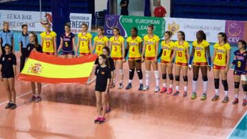 La selección española de voleibol femenino.
