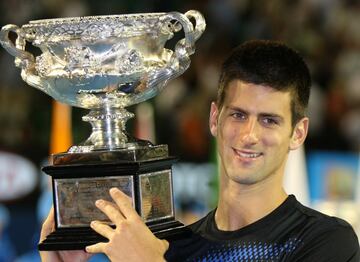 Djokovic ganó su primer grand slam en 2008 en Australia. Su torneo grande favorito. 6 veces consiguió vencer el tenista serbio.