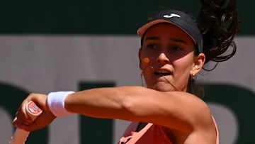 Leyre Romero, en Roland Garros.