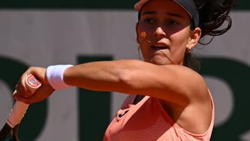 Leyre Romero, en Roland Garros.