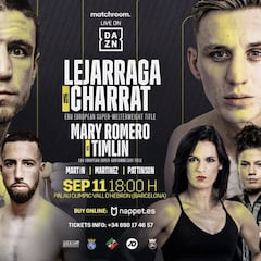 Lejarraga vs Charrat, estelar del show de Matchroom el 11/9