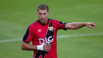 Lejeune, durante un partido con el Rayo.