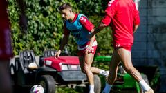 José Corpas en un entrenamiento con la SD Eibar