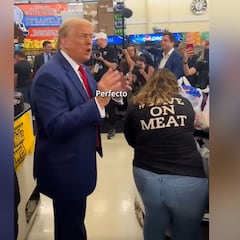 Trump regala 100 dólares a una madre de tres hijos para hacer la compra