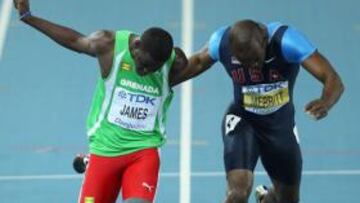 <b>AJUSTADÍSIMO. </b>Kirani James batió a Merritt por tres centésimas.