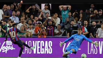 Courtois, en el Clásico de Las Vegas.