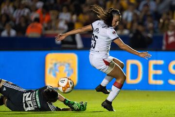 Tigres venció a Guadalajara este lunes 05 de noviembre por la noche por marcador de 2 goles por 0, esto en duelo correspondiente a la jornada 17 de la Liga MX Femenil.