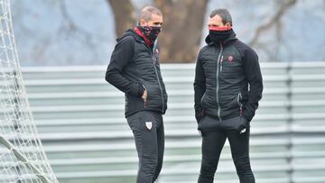 Garitano con Ferreira en Lezama.